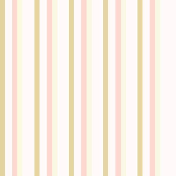 Papel De Parede Lavável Listrado Mostarda E Rosa 9m - 1