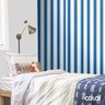 Papel De Parede Lavável Listrado Branco E Azul Claro 9m - 3