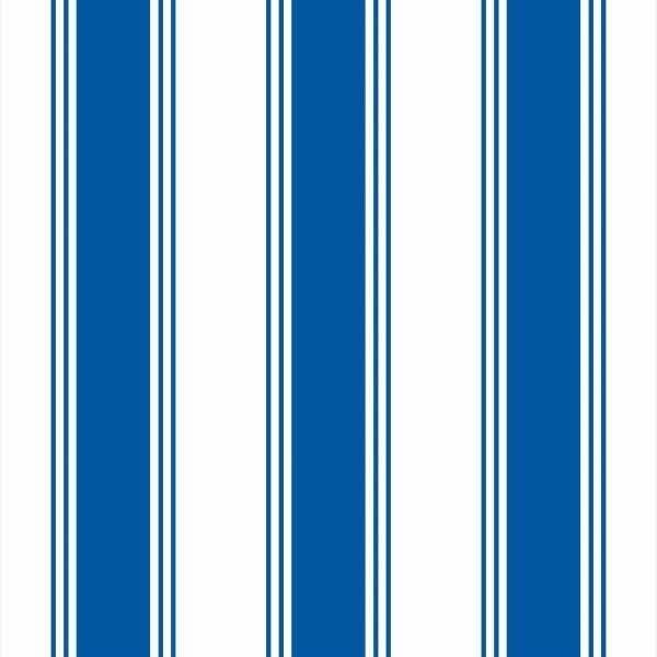 Papel De Parede Lavável Listrado Branco E Azul Claro 9m - 1