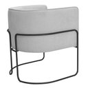 Ver imagem 6 de Poltrona Decorativa Betina Base Aço Preto Bouclé Cinza Claro - Nexta Casa