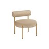 Poltrona Cadeira Lua Decorativa Versátil Bouclé - Zahav:bege - 1
