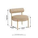 Ver imagem 2 de Poltrona Cadeira Lua Decorativa Versátil Bouclé - Zahav:bege