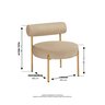 Poltrona Cadeira Lua Decorativa Versátil Bouclé - Zahav:bege - 2