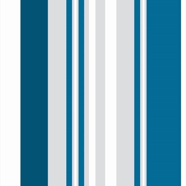 Papel De Parede Adesivo Lavável Listrado Azul Turquesa 15m - 1