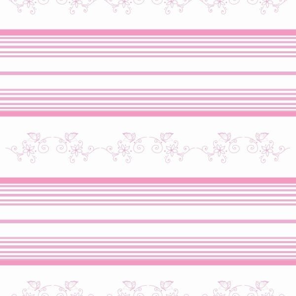 Papel De Parede Lavável Listrado Rosa Horizontal 15m - 1