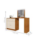 Ver imagem 3 de Penteadeira Camarim Aura Canela Off White Decorativa