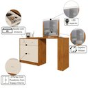 Ver imagem 2 de Penteadeira Camarim Aura Canela Off White Decorativa