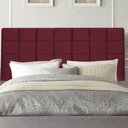 Ver imagem 1 de Painel Estofado Luxo Clara 140cm Casal para Cama Box Suede Bordô - Gat Magazine
