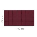 Ver imagem 2 de Painel Estofado Luxo Clara 140cm Casal para Cama Box Suede Bordô - Gat Magazine