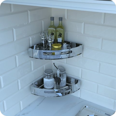 Kit 2 Porta Temperos e Condimentos de Parede Inox Multiuso