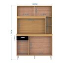 Ver imagem 4 de Cozinha Ambiente Kit Duda 120 Cm Damasco Preto – Poquema
