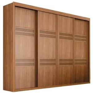 Guarda Roupa Palladio Gold Casal 4 Portas 8 Gavetas com Espelho Interno Bettio Cor Topázio