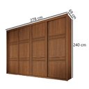 Ver imagem 3 de Guarda Roupa Palladio Gold Casal 4 Portas 8 Gavetas com Espelho Interno Bettio Cor Topázio