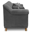 Ver imagem 6 de Kit Poltrona E Sofá 2 Lugares 1,60m Cinza Pés Castanho