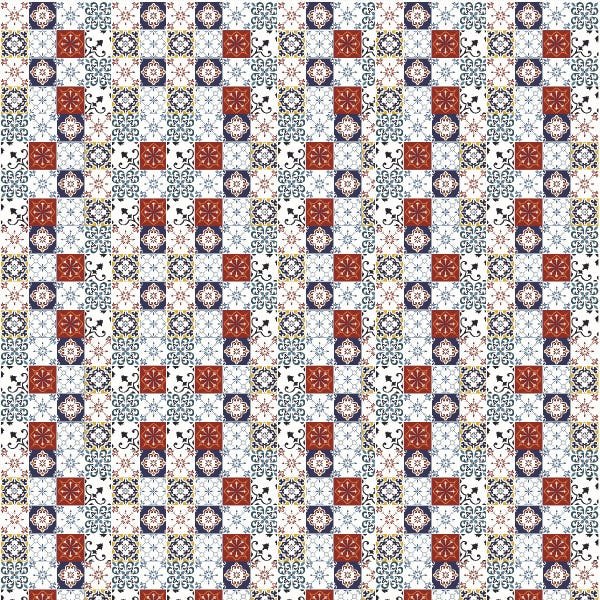 Papel de Parede Lavável Azulejo Mosáico Fundo Branco 3m - 6