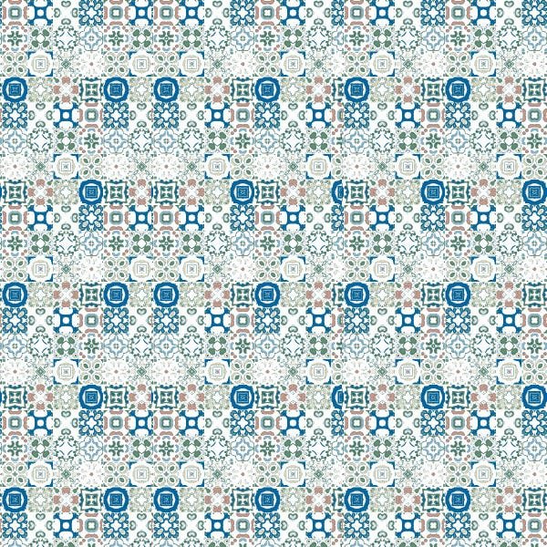 Papel de Parede Lavável Vidrado Português Verde 3m - 6