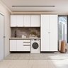 Lavanderia Modulada Kappesberg Celeste 5 Peças Nogueira/branco 280cm - 1