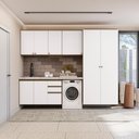 Ver imagem 1 de Lavanderia Modulada Kappesberg Celeste 5 Peças Nogueira/branco 280cm