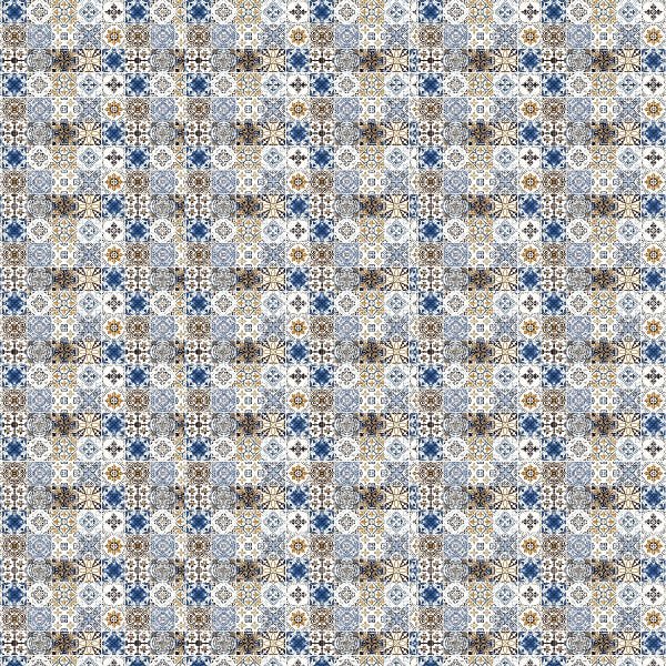 Papel de Parede Lavável Azulejo Hidráulico Mosáico 3m - 6