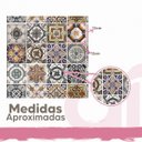 Ver imagem 4 de Papel de Parede Lavável Azulejo Português Marrom Pia Cozinha 3m