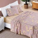 Ver imagem 7 de Edredom 2,60m X 2,40m + Jogo de Cama Bouti Estampado King 07 Peças 100% Poliéster - Lavanda