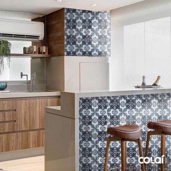 Papel de Parede Lavável Azulejo Ladrilho Português 18m - 4
