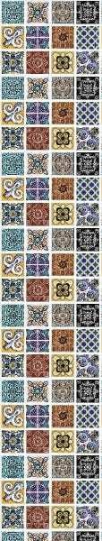 Papel de Parede Lavável Azulejo Português Colorido 18m - 5