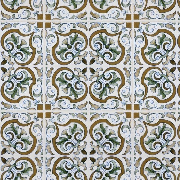 Papel de Parede Adesivo Lavável Azulejo Português 3D 15m - 1