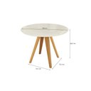 Ver imagem 2 de Mesa de Jantar Duna Kappesberg em Madeira Maciça Off White