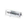 Prisma de Mesa Placa Reservado Prata - 5