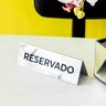 Prisma de Mesa Placa Reservado Prata - 2