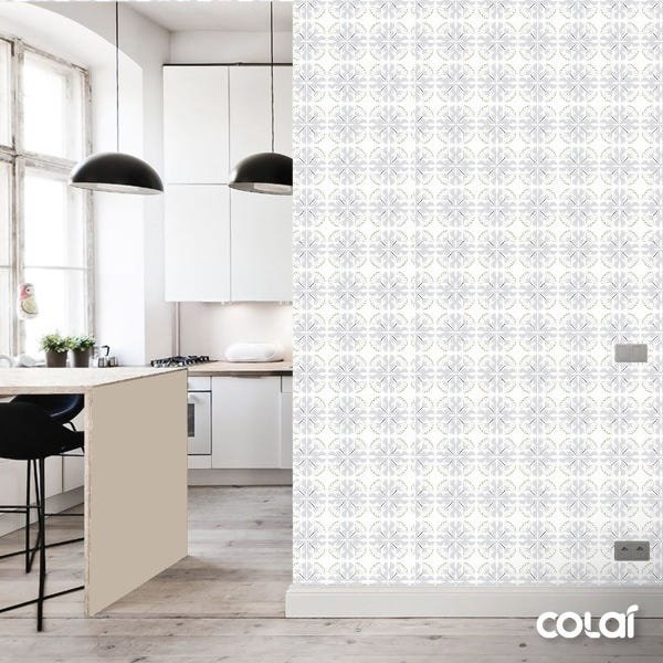 Papel de Parede Lavável Azulejo Português Margarida 15m - 3