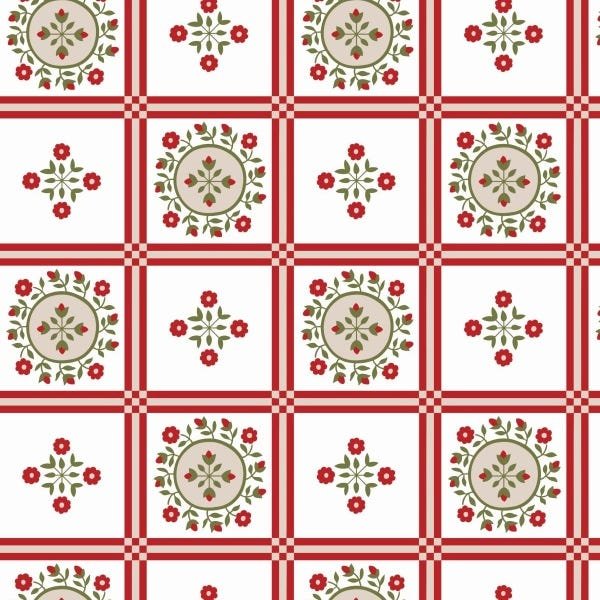 Papel de Parede Lavável Vidrado Português Retrô 15m - 1