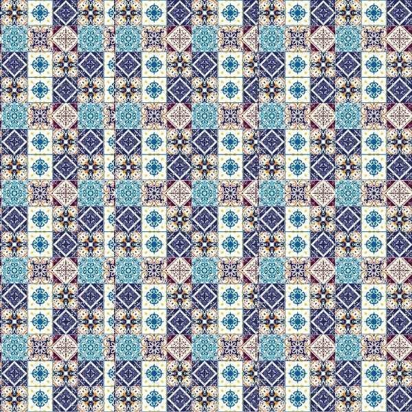 Papel de Parede Lavável Ladrilho Azulejo Português 15m - 6
