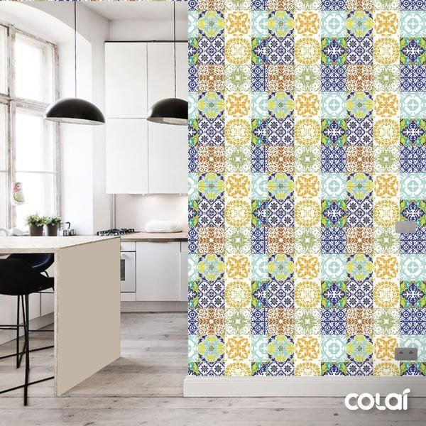 Papel de Parede Lavável Azulejo Português Vintage 15m - 3
