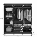 Ver imagem 5 de Guarda Roupa Leblon 6 Portas 2 Gavetas 7 Prateleiras Cinamomo