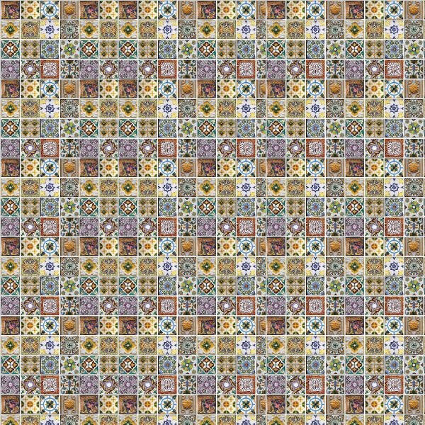 Papel de Parede Lavável Azulejo Português Moderno 12m - 6