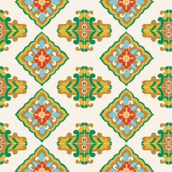 Papel de Parede Lavável Vidrado Português Vintage 12m - 1