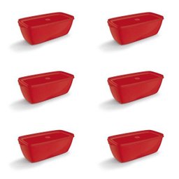 Jogo de Potes Plásticos com Tampa Retangular 6 Peças UZ - 2 Jogo de Potes Plásticos com Tampa Retangular 6 Peças UZ - 2