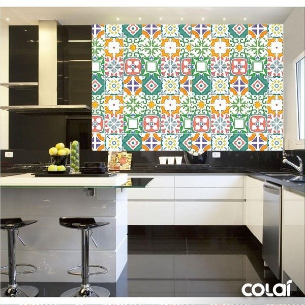 Papel de Parede Lavável Vidrado Português Mosaico 12m - 2