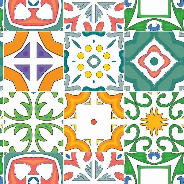 Papel de Parede Lavável Vidrado Português Mosaico 12m - 1