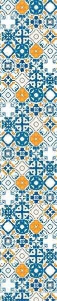 Papel de Parede Adesivo Lavável Vidrado Português Azul 12m - 5