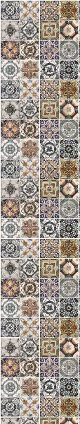Papel de Parede Lavável Azulejo Português Marrom 12m - 5