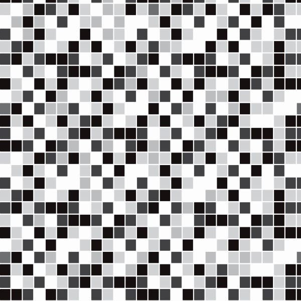 Papel de Parede Lavável Pastilhas Pretas e Cinzas 12m - 1
