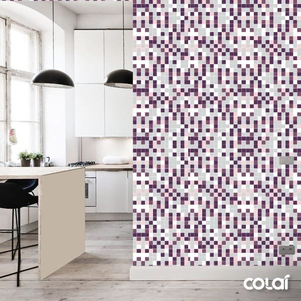 Papel de Parede Adesivo Lavável Pastilhas Multicor 12m - 3