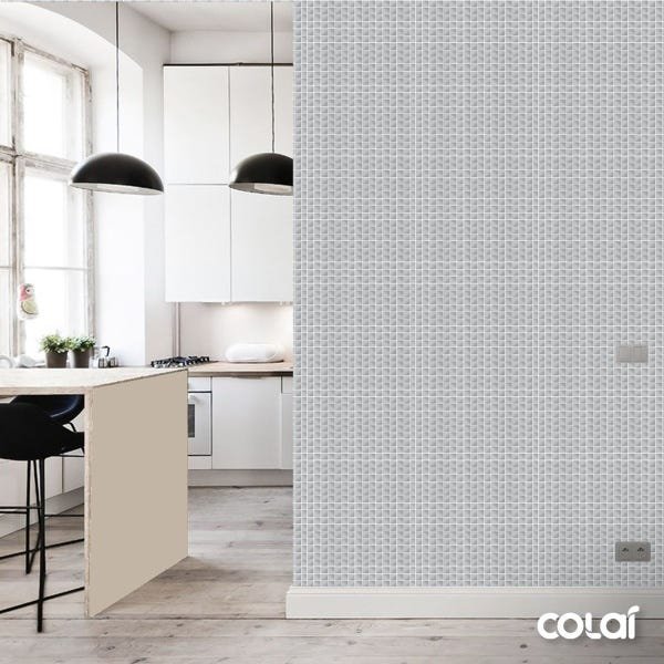 Papel de Parede Adesivo Lavável Pastilhas em Degradê 9m - 3