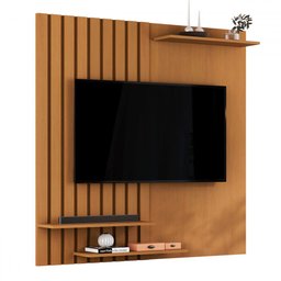 Painel para Tv até 58 Polegadas 3 Prateleiras Nature Ripado Jb 1800 - Jb Bechara - 2