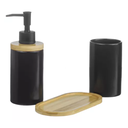 Ver imagem 5 de Conjunto Lavabo Banheiro 3 Peças Bambu Saboneteira Líquida