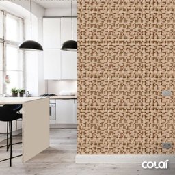 Papel de Parede Lavável Pastilhas Tons de Chocolate 9m - 3