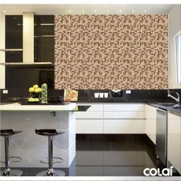 Papel de Parede Lavável Pastilhas Tons de Chocolate 9m - 2